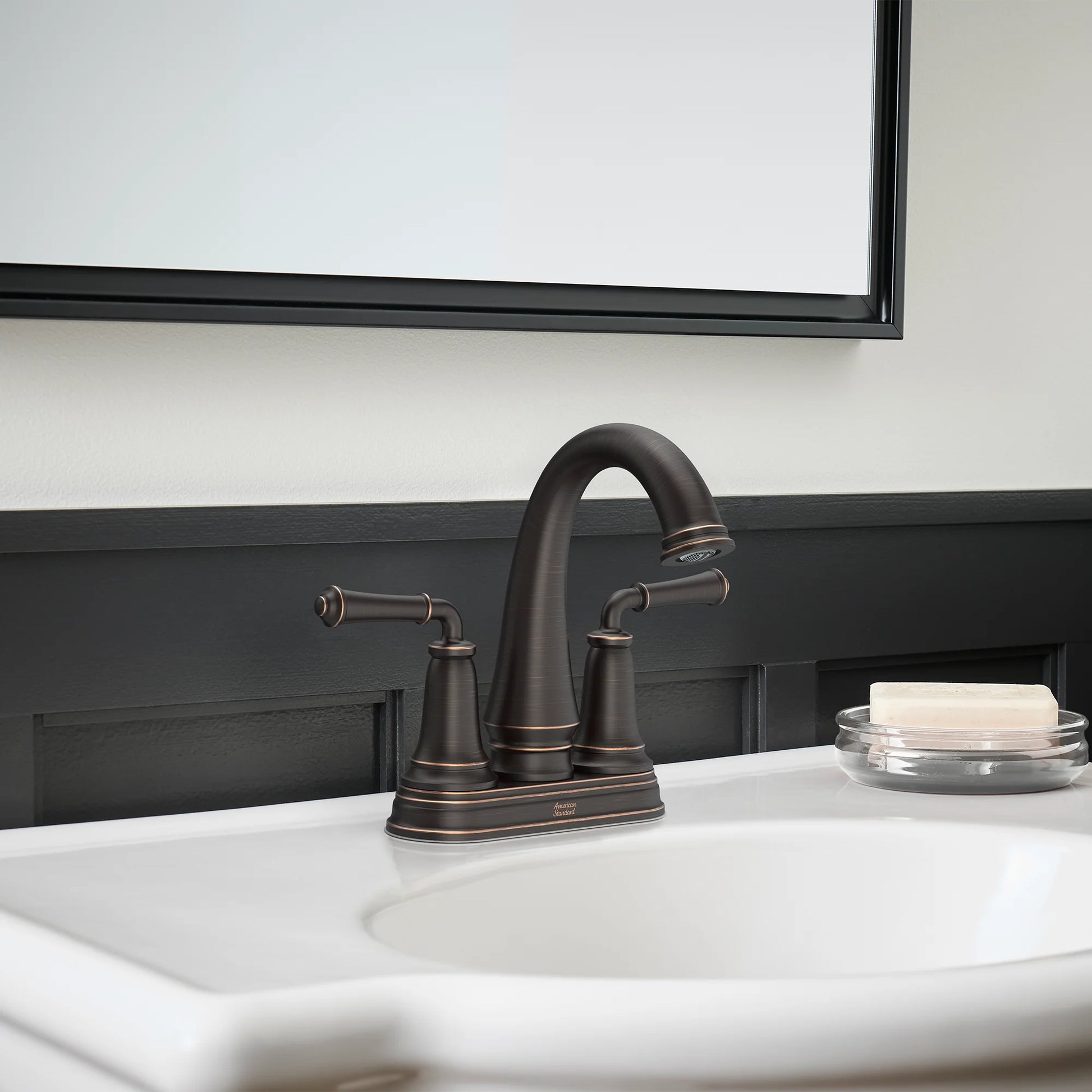 American Standard Delancey 4-Inch Centerset 2-Handle Bathroom Faucet with Lever Handles, 1.2 GPM