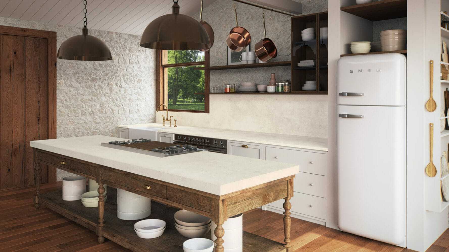 413 White Ciment Porcelain Countertop