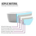 Adonis 55" Freestanding Bathtub