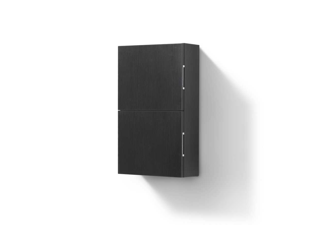 Bliss 14ā³ Wide by 24ā³ High Linen Side Cabinet With One Door in Black Wood Finish