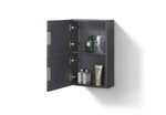 Bliss 14″ Wide by 24″ High Linen Side Cabinet With One Door in High Gloss Gray Oak Finish