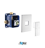 Aqua Piazza Chrome Shower Set with Square Rain Shower