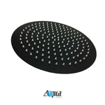 Aqua Rondo Shower Set w/ Ceiling Mount 12″ Rain Shower Head – Black