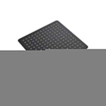 Aqua Piazza Matte Black Shower Set with 12″ Ceiling Mount Square Rain Shower