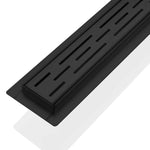 Kube 28″ Linear Drain with Linear Grate – Matte Black