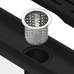 Kube 36″ Linear Drain with Linear Grate – Matte Black