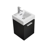 Bliss 16" Wall Mount Modern Bathroom Vanity