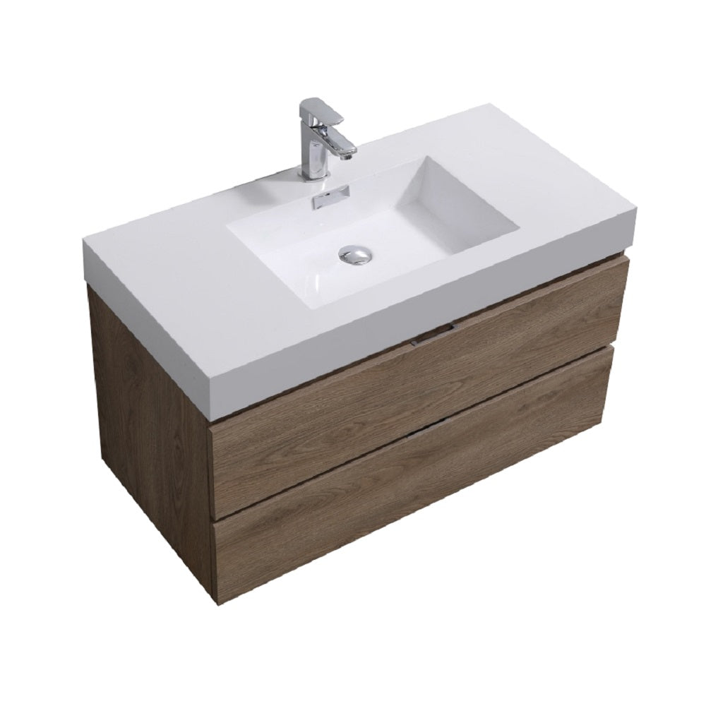Bliss 40" Wall Mount Modern Bathroom Vanity