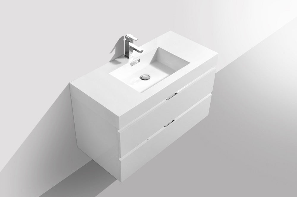 Bliss 40" Wall Mount Modern Bathroom Vanity