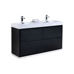 Bliss 60" Double Sink Freestanding Modern Bathroom Vanity