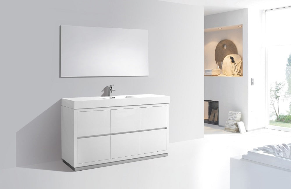 Bliss 60" Single Sink Freestanding Modern Bathroom Vanity