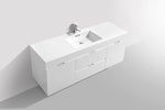 Bliss 60" Single Sink Wall Mount Modern Bathroom Vanity