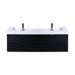 Bliss 80" Double Sink Wall Mount Modern Bathroom Vanity