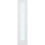 Clear Glass 18-inch x 80-inch x 1-3/8-inch 1-Panel Interior Door Primed White With Tempered Glass