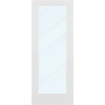 Clear Glass 32-inch x 80-inch x 1-3/8-inch 1-Panel Interior Door Primed White With Tempered Glass
