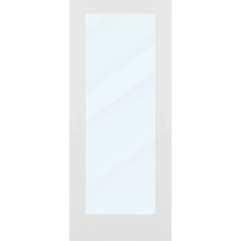 Clear Glass 34-inch x 80-inch x 1-3/8-inch 1-Panel Interior Door Primed White With Tempered Glass