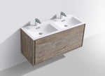 DeLusso 60" Double Sink Wall Mount Modern Bathroom Vanity