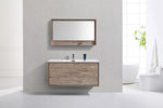 DeLusso 48" Single Sink Wall Mount Modern Bathroom Vanity