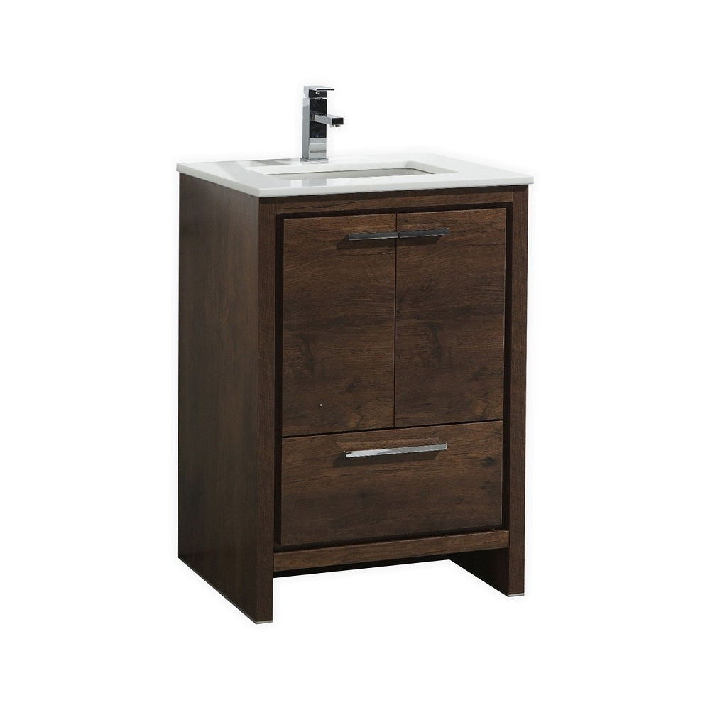 Dolce 24" Modern Bathroom Vanity with Quartz Counter-Top