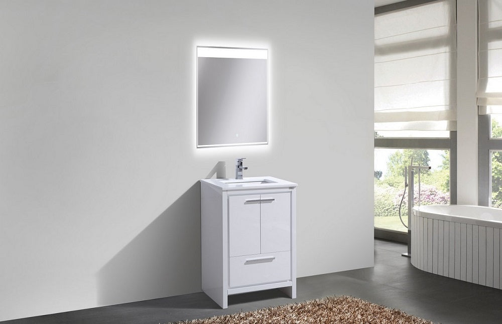 Dolce 24" Modern Bathroom Vanity with Quartz Counter-Top