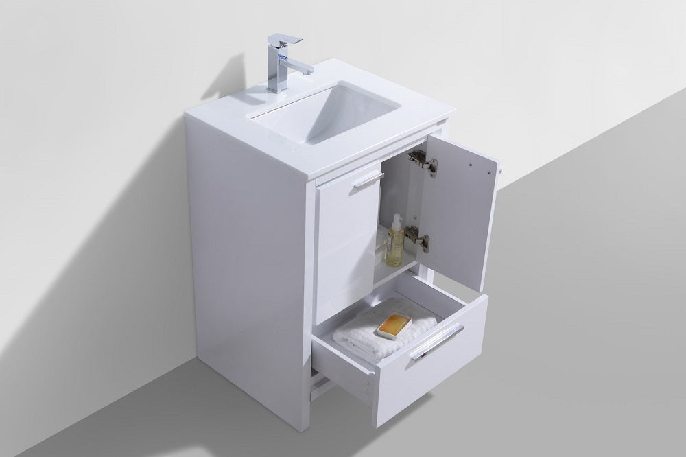 Dolce 24" Modern Bathroom Vanity with Quartz Counter-Top