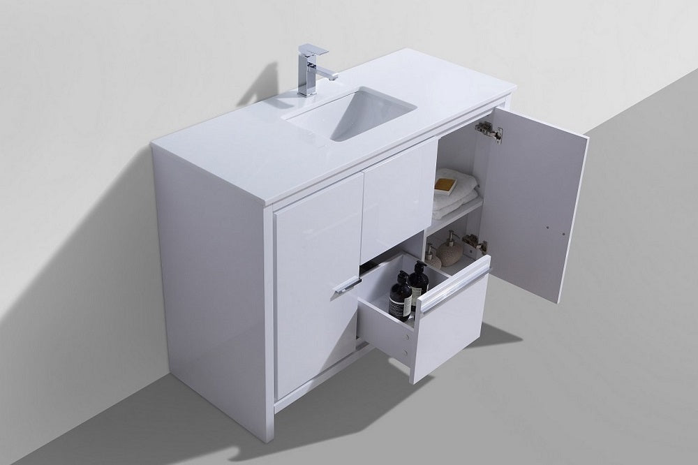 Dolce 60" Modern Bathroom Vanity with Quartz Counter-Top