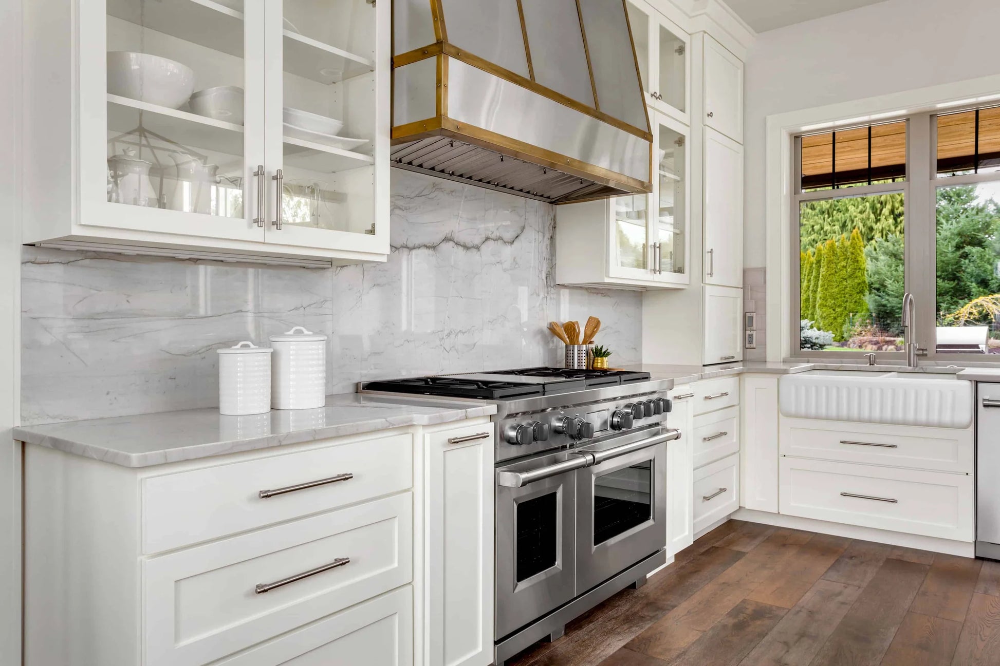 Emirald 33" x 18" Fire Clay Farmhouse Double Kitchen Sink