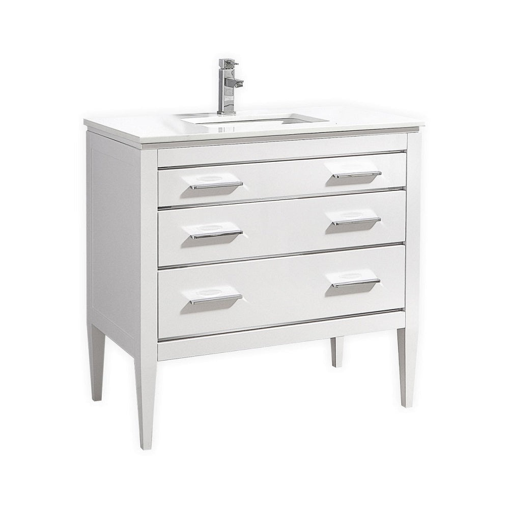 Eiffel 60" Double Sink Vanity with Quartz Countertop