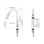 Kodaen Polished Chrome Pull Down Kitchen Faucet