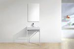 Haus 24" Stainless Steel Console With White Acrylic Sink
