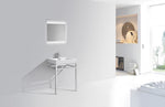 Haus 24" Stainless Steel Console With White Acrylic Sink