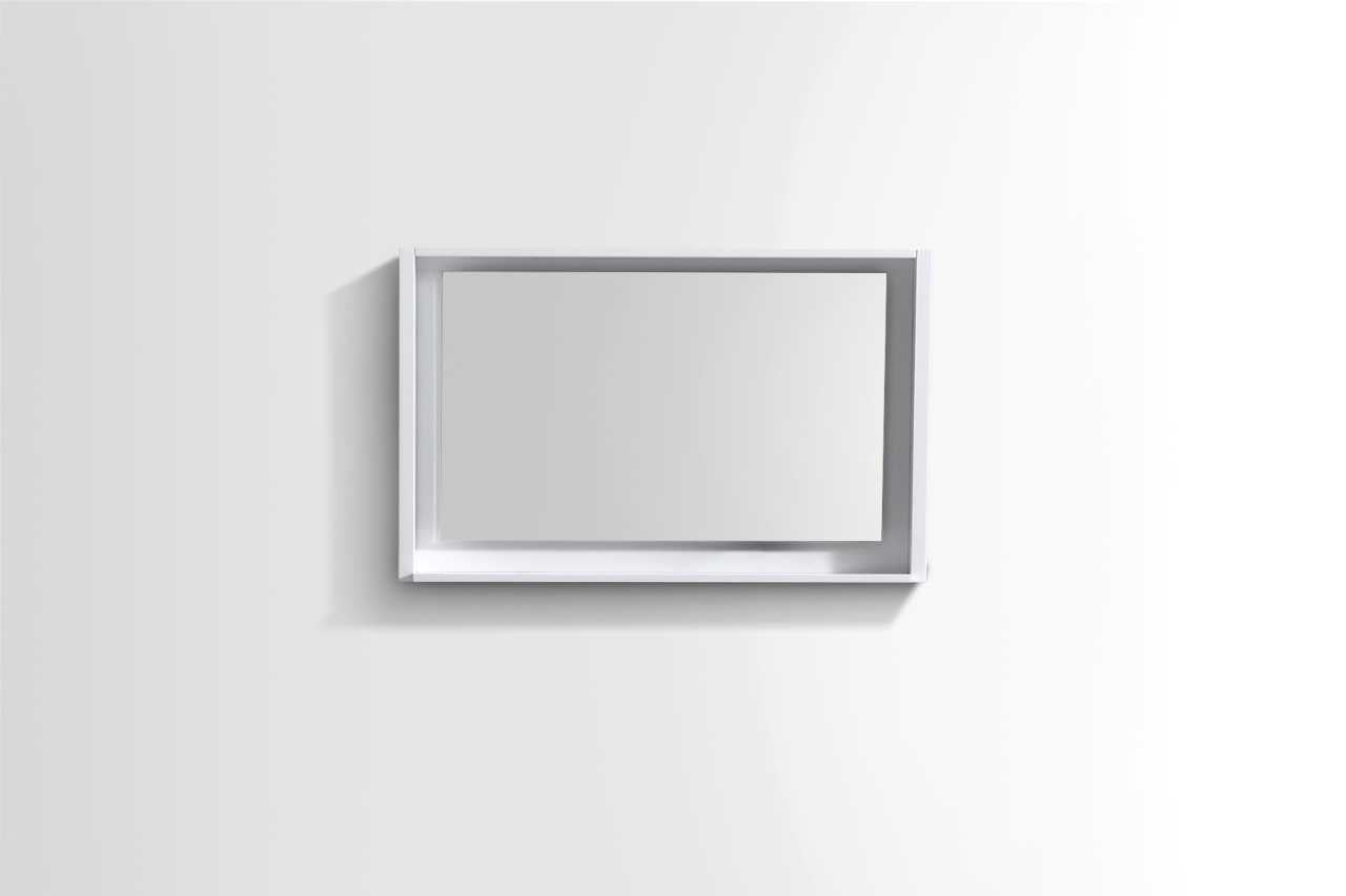 Bosco 40ā³ Framed Mirror With Shelve ā Gloss White Finish