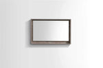 Bosco 40″ Framed Mirror With Shelve – Nature Wood Finish
