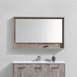 Bosco 48″ Framed Mirror With Shelve – Nature Wood Finish