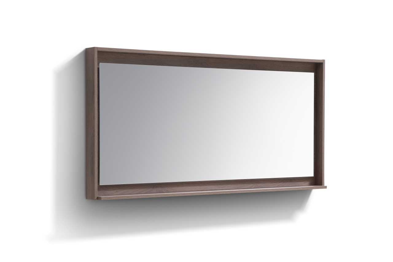 Bosco 60ā³ Framed Mirror With Shelve ā Butternut Finish