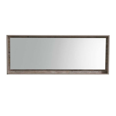 Bliss 70ā³ Framed Mirror With Shelve ā Nature Wood Finish