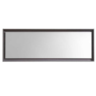 Bliss 80ā³ Framed Mirror With Shelve ā Gray Oak Finish