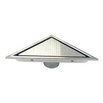 Kube 6.5″ Triangle Stainless Steel Tile Grate – Chrome