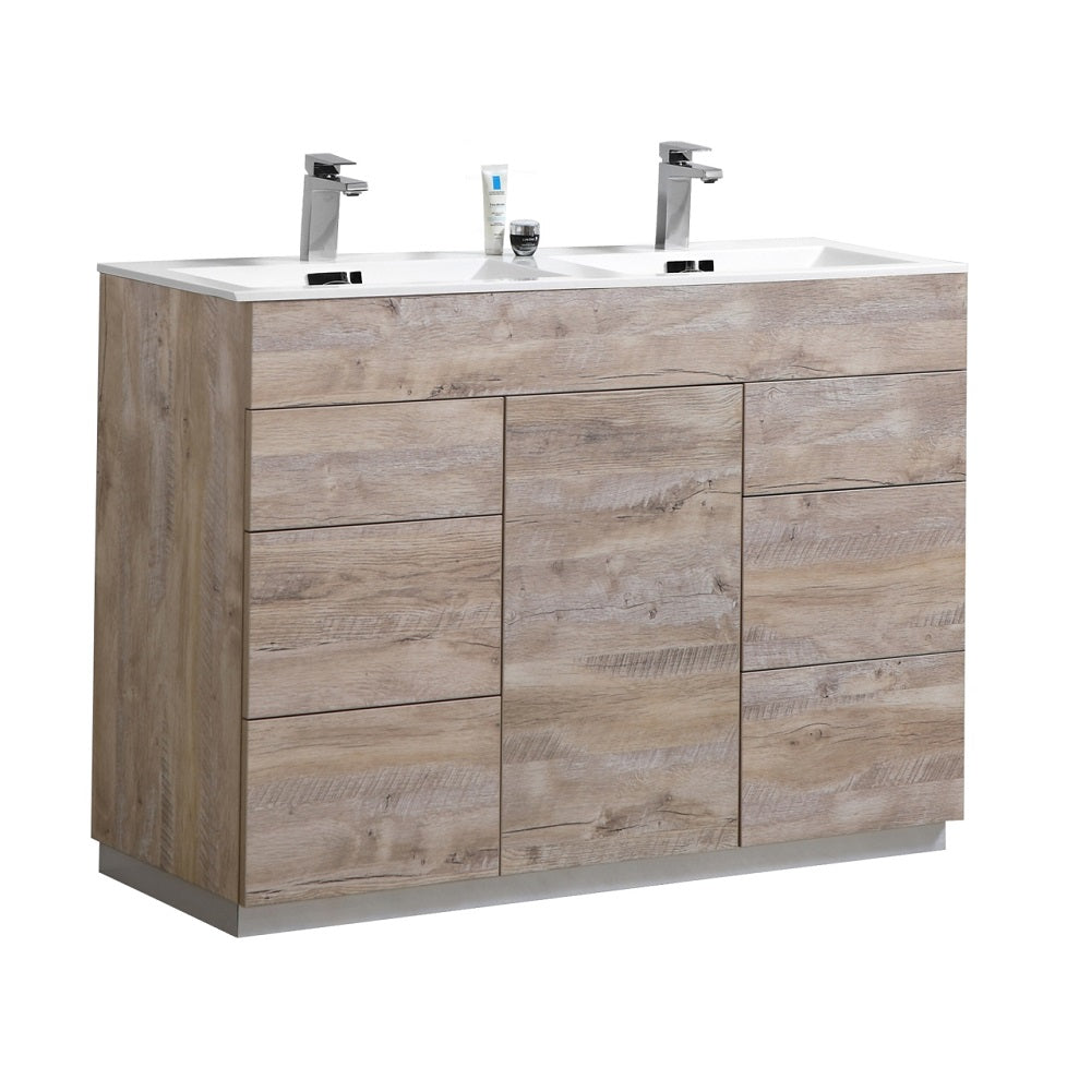 Milano 60" Double Sink Modern Bathroom Vanity