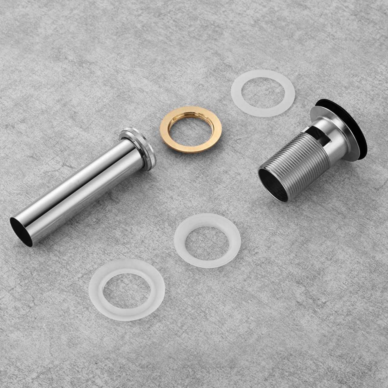 KubeBath Solid Brass Construction Pop-Up Drain With Overflow – Black