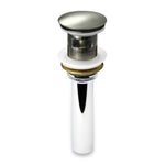 KubeBath Solid Brass Construction Pop-Up Drain With Overflow – Brushed Nickel