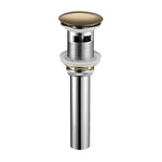 KubeBath Solid Brass Construction Pop-Up Drain With Overflow – Bronze