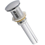 KubeBath Solid Brass Pop-Up Drain NO Overflow – Chrome