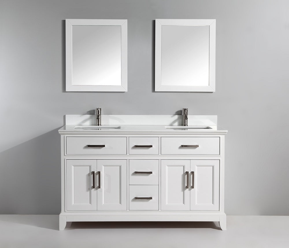 Vanity Art - Noble 72" Double Sink Bathroom Vanity Set with Sink and Mirrors