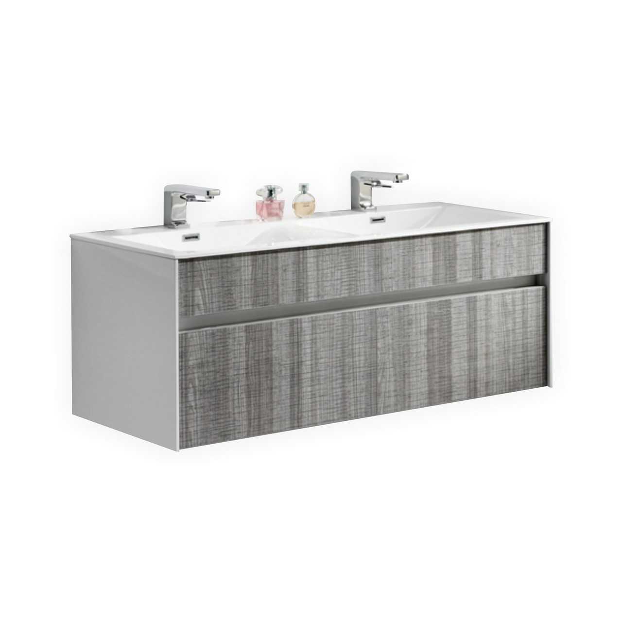 Fitto – Wall Mount Modern Bathroom Vanity 48″ Double Sink