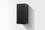 Bliss 12″ Wide by 28″ High Linen Side Cabinet With Two Doors in Black Wood Finish