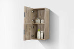 Bliss 12″ Wide by 28″ High Linen Side Cabinet With Two Doors in Walnut Finish
