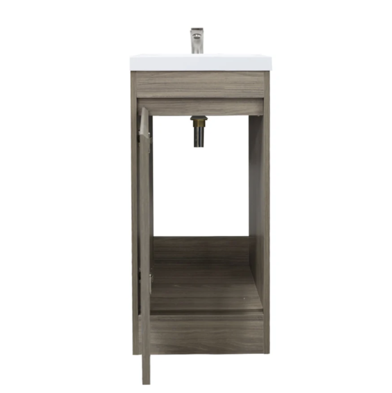 Tesoro 16" Powder Room Bathroom Vanity With Single Sink Top