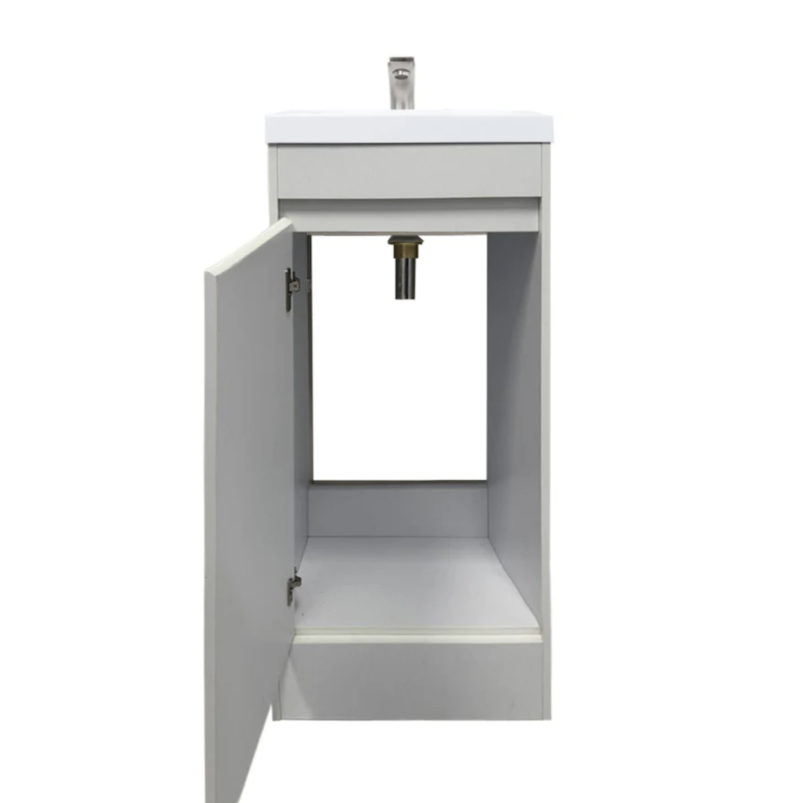 Tesoro 16" Powder Room Bathroom Vanity With Single Sink Top