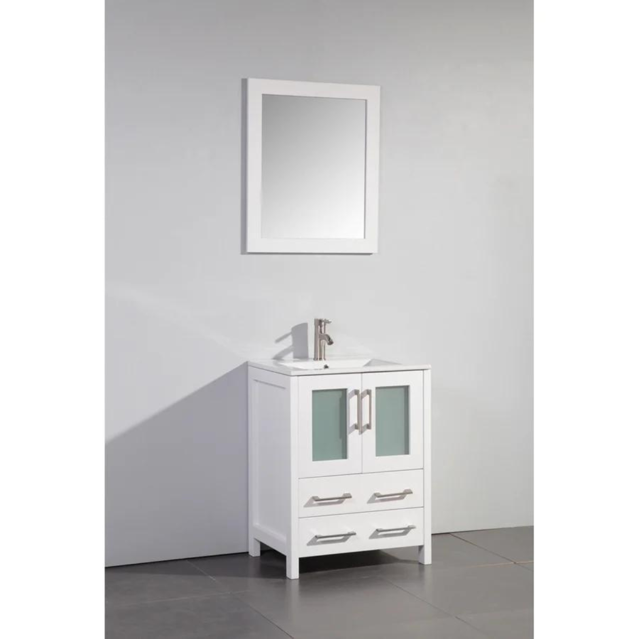 Vanity Art - Westmount 24" Single Sink Bathroom Vanity Set with Sink and Mirror